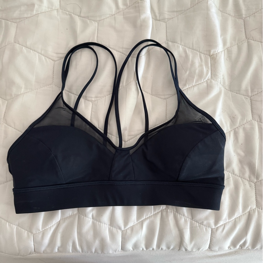 Lululemon Athletica Black Mesh Detail Bra